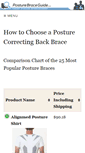Mobile Screenshot of posturebraceguide.com